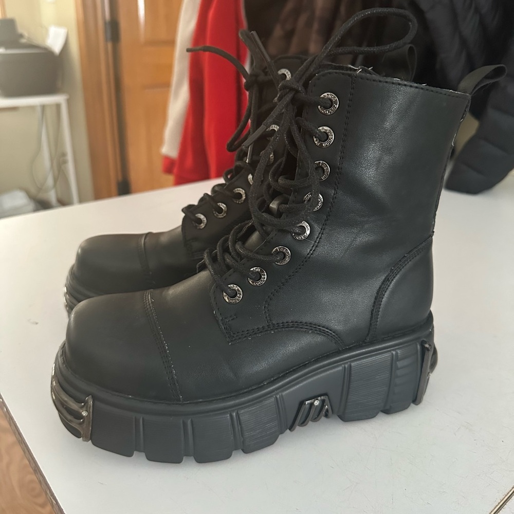 Goth Chunky Combat Boots